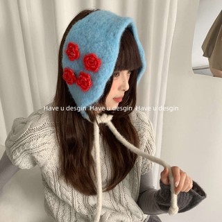 Móc Tai Ba Chiều Hoa Ren Thiết Kế Hàn Quốc, Handmade - Phù Hợp Cho Mùa Đông, Đi Xe Đạp Ngoài Trời Chống Lạnh