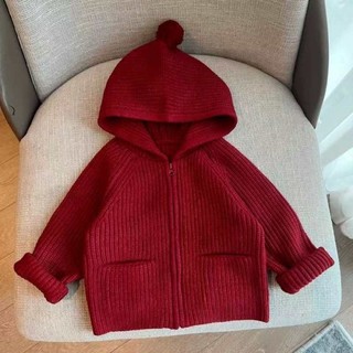 Quần áo trẻ em cho bé trai và bé gái, áo len, áo len dệt kim, áo khoác có mũ cho trẻ nhỏ và vừa, qu
