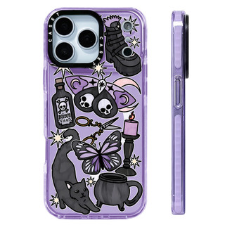 Ốp lưng hình bướm phù thủy Vỏ sạc từ tính không dây Tương thích cho IPhone 12 13 14 15 16 17 Pro Max Cover 16E 17AIR Silicon mềm trong suốt Vỏ chống sốc