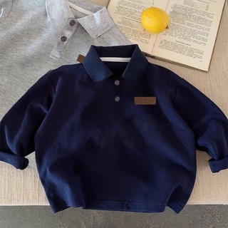 Áo sơ mi POLO trẻ em Áo thun nam dài tay trẻ em thời trang hoạt hình cho bé đáy áo sơ mi nữ cotton
