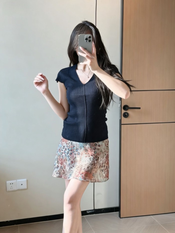 Lan ~ Hot Girl Retro Xanh Da Báo In Váy Nữ Mùa Hè Phong Cách Mới Cao Cấp Đuôi Cá Váy Sang Trọng Hông Váy Chữ a