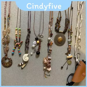 Vòng cổ đính cườm nhiều lớp Boho Chic dành cho nữ có mặt dây chuyền hợp kim