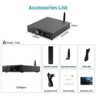 Bộ giải mã tai nghe khuếch đại SMSL C200PRO DAC USB AMP XMOS XU-316 ES9039Q2M