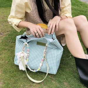 Túi Tote Công Suất Lớn Đi Lại Thời Trang Mùa Hè Mới Túi Lớn Nữ Kẻ Sọc Phong Cách Cao Cấp Túi Đ