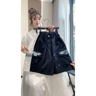 Quần short bảo hộ lao động cotton nguyên chất dáng rộng mùa hè đa năng dành cho bé trai và bé gái l
