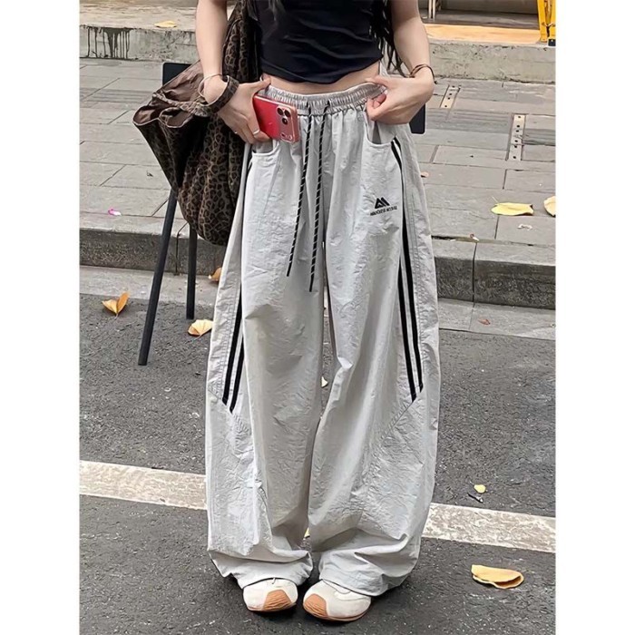Quần yếm nữ nhanh khô màu xám mỏng mùa hè, quần legging thể thao cạp cao xếp nếp kiểu Mỹ, quầ