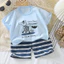 Bộ áo thun và quần Short ngắn tay cho trẻ em có Cotton thoáng khí để chơi mùa hè và mặc thường ngày