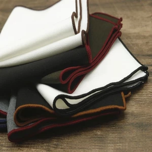 Nam Cotton Và Vải Lanh Bỏ Túi Vuông Màu Nâu Cạnh Phù Hợp Với Khăn Vuông Khăn Tay Phù Hợp Với Khăn Vú Khăn Cưới Phụ Kiện