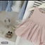Váy vest nơ hồng bé gái mùa hè Váy thời trang cho bé
