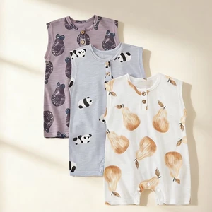 Cho Bé Quần Áo Mùa Hè Cotton Mỏng Loại A Bé Mùa Hè Áo Liền Quần Phù Hợp Với Sơ Sinh Trẻ Em Dâ