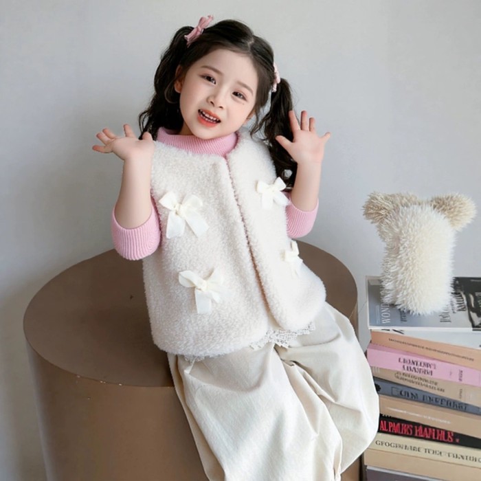 Bé Gái Sang Trọng Áo Mùa Đông Mới Cho Bé Mặc Ngoài Plus Lông Cừu Áo Bé Gái Thịt Cừu Nhung Áo