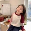 cô gái áo len mỏng tay áo raglan cổ tròn phong cách Hàn Quốc áo len giản dị dài tay mùa xuân mới