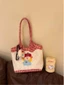 Dễ Thương Chấm Bi Apple Thêu Túi Đựng Nữ Hàn Quốc Mới Công Suất Lớn Học Sinh Lớp Túi Tote Đeo