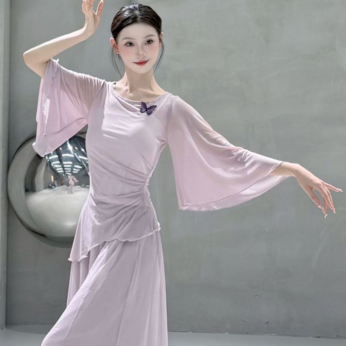 Múa Cổ Điển Hình Dáng Thanh Lịch Nhịp Điệu Cơ Thể Bay Tay Bướm Tập Nhảy Quần Áo Khiêu Vũ Trung Q
