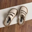 Birkenstock Giày Mùa Hè Trơn Mũi-Mũ Nửa Dép Nữ Vải Lanh Retro Giày Lười Đế Mềm Con La Giày Mặ
