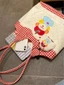 Dễ Thương Chấm Bi Apple Thêu Túi Đựng Nữ Hàn Quốc Mới Công Suất Lớn Học Sinh Lớp Túi Tote Đeo
