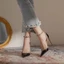 Đinh Tán Nữ Cao Gót Nữ Đế Xuân Hè Mới Bao Đầu Giày Sandal Liuding Gợi Cảm Nữ Mũi Nhọn giày