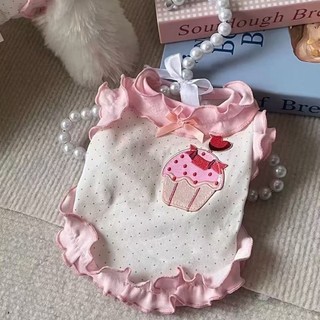 [Hàng có sẵn] Váy bánh thêu tay bay cho mèo phong cách mỏng mùa hè 1-7,5kg