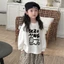 phiên bản Hàn Quốc xuân thu cotton nguyên chất áo thun thời trang rộng rãi cho trẻ em bé gái mới