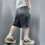 Quần short denim rộng mới cho bé trai, phiên bản Hàn Quốc dành cho trẻ em cỡ vừa và lớn, siêu