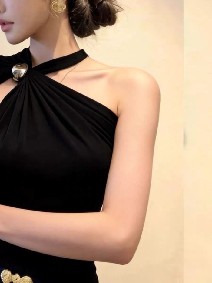 Áo trễ vai gợi cảm của Mỹ dành cho nữ mùa hè mới hot girl giảm béo khí chất áo ngắn tay đa nă