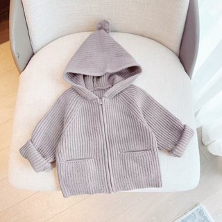 Quần áo trẻ em cho bé trai và bé gái, áo len, áo len dệt kim, áo khoác có mũ cho trẻ nhỏ và vừa, qu