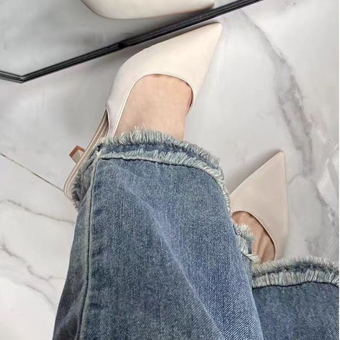 Giày cao gót đa năng, giày mũi nhọn nữ, sandal mũi nhọn thiết kế