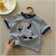 Áo phông trẻ em cotton nguyên chất in hình ngựa vằn dễ thương mùa hè cho bé trai và bé gái, á