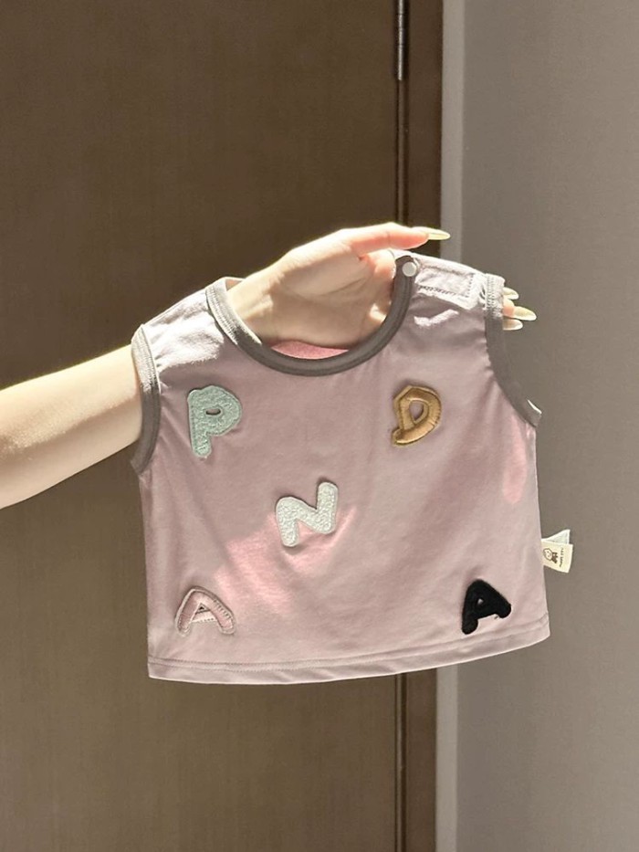 Bộ đồ bé trai bé gái phong cách Hàn Quốc, bé trai thoải mái set áo thun vest mỏng 1 quần short c