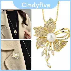 Dây chuyền hoa dài dành cho nữ có đế mạ bạch kim để sử dụng thông thường