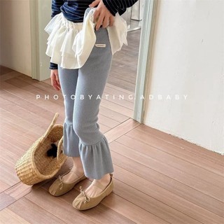Quần chuông bé gái, quần tây xuân hè trẻ em, bé gái xuân hè quần ren phong cách Hàn Quốc, thời