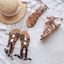 Giày Sandal Quai Tua Rua Nữ Mùa Hè Mới Phong Cách Dân Tộc Bohemia Đi Biển La Mã Giày Đi Biển