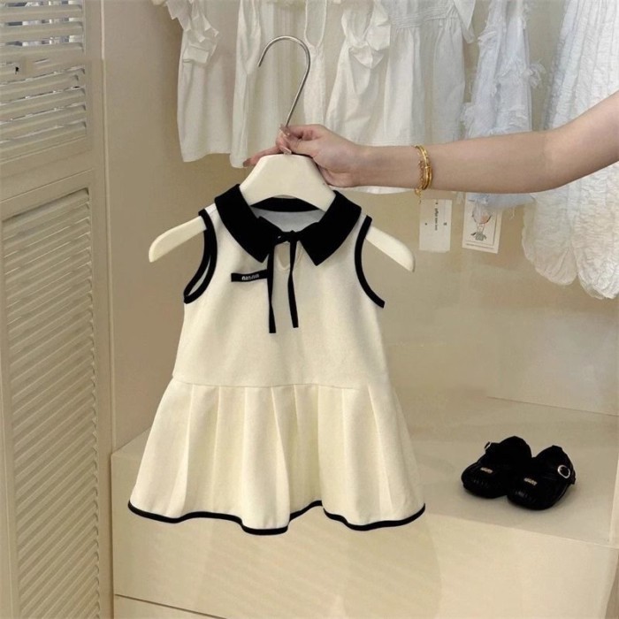 Đầm Xếp Ly Công Chúa Bé Gái Áo ba lỗ không tay thời trang và đa năng cho trẻ em