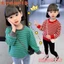 Quần Áo Trẻ Em Áo Len Bé Gái Phong Cách Phương Tây Xuân Thu Áo Len Sọc Mỏng Mới Nhất Cho Bé Áo L