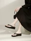Phong cách Hàn Quốc đính kim cương giả tăng chiều cao 5CM Dép xỏ ngón đi biển đi biển mùa hè