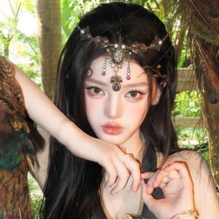Vòng cổ cổ điển đính cườm Bohemian cổ điển hai mục đích kỳ lạ Hanfu ngọc trai tua rua mặt dây