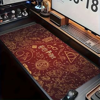 1 Miếng Lót Chuột Lớn Harry Potter - Đế Cao Su Chống Trơn Trượt Dày, Thiết Kế Biểu Tượng Hogwarts Sống Động & Ma Thuật, Bền Đẹp & Dễ Dàng