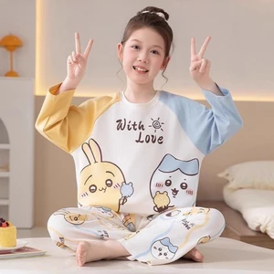 bộ đồ ngủ bé gái, bộ vest dài tay xuân thu cho bé gái, các mẫu đồ mặc nhà ở nhà kiểu dáng dễ thư