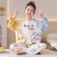 bộ đồ ngủ bé gái, bộ vest dài tay xuân thu cho bé gái, các mẫu đồ mặc nhà ở nhà kiểu dáng dễ thư