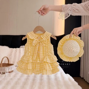 Váy bé gái mùa hè cho bé phong cách ngọt ngào dễ thương Đầm công chúa phong cách Hàn Quốc trẻ