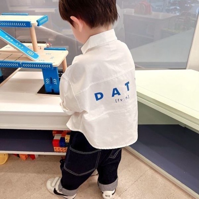Bé Trai Nguyên Chất Cotton Áo Sơ Mi Trắng Đa Năng Mùa Xuân Mới Cho Bé Tươi Trẻ Em Áo Sơ Mi Dà