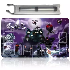 Pokemon Playmat gengar Với Zones 600 * 350 * 2mm Trading Card Game Playmat của TCG