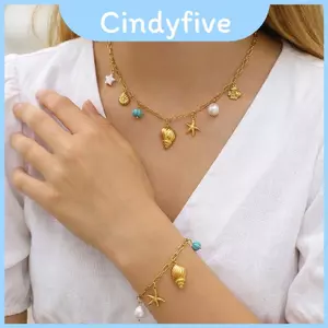 Trang sức mặt dây chuyền lấy cảm hứng từ bãi biển dành cho nữ với phong cách thời trang Bohemian