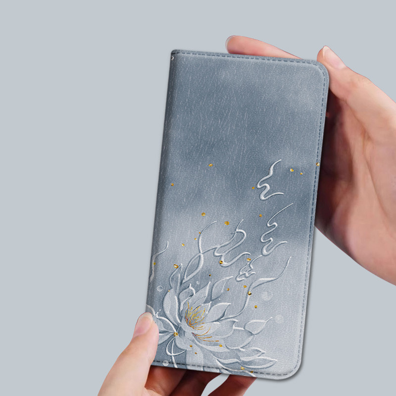 Ốp Da Lật Thích Hợp Cho Samsung A30S A50 A51 A56 A55 A54 A53 A52 A57 Ốp Điện Thoại Khe Cắm Thẻ Hoa Bướm