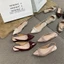 Giày sandal mũi nhọn phong cách Pháp xinh xắn dành cho nữ, giày đế rỗng thắt nơ phía sau cùng