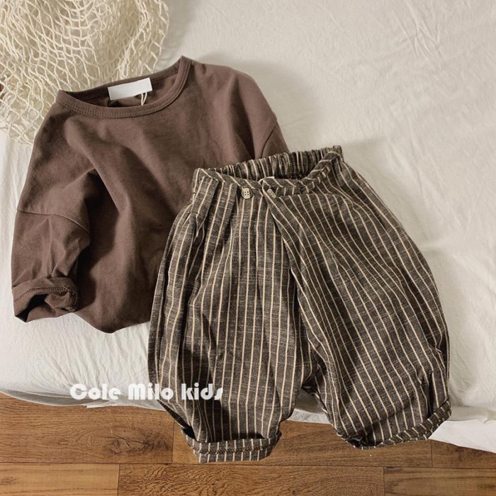 Retro Quần Trẻ Em Cotton Và Vải Lanh Bé Trai Xuân Thu Hàn Quốc Mới Bé Gái Cà Rốt Quần Quần Ch