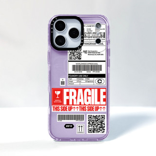 Ốp Lưng Nhãn Tiếng Anh FRAGILE Tương Thích Cho IPhone 12 13 14 15 16 17 Pro Max 12 13Mini Cover X XR XS Max Silicone Mềm Clear SE 2022 6 7 8 Plus 17AIR Vỏ Chống Sốc