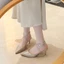 Mùa Xuân Và Mùa Hè Mẫu Mới Mũi Nhọn Khỏa Thân Da Sáng Chế Giày Cao Gót Nữ Đế Gót Quai Đẹp Hoà