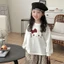 phiên bản Hàn Quốc xuân thu cotton nguyên chất áo thun thời trang rộng rãi cho trẻ em bé gái mới