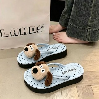 Đầu Chó Đa Năng Hoạt Hình Dễ Thương Chấm Bi Hốc Dép Mùa Hè Mới Thời Trang Đi Biển Dép Cho Áo K